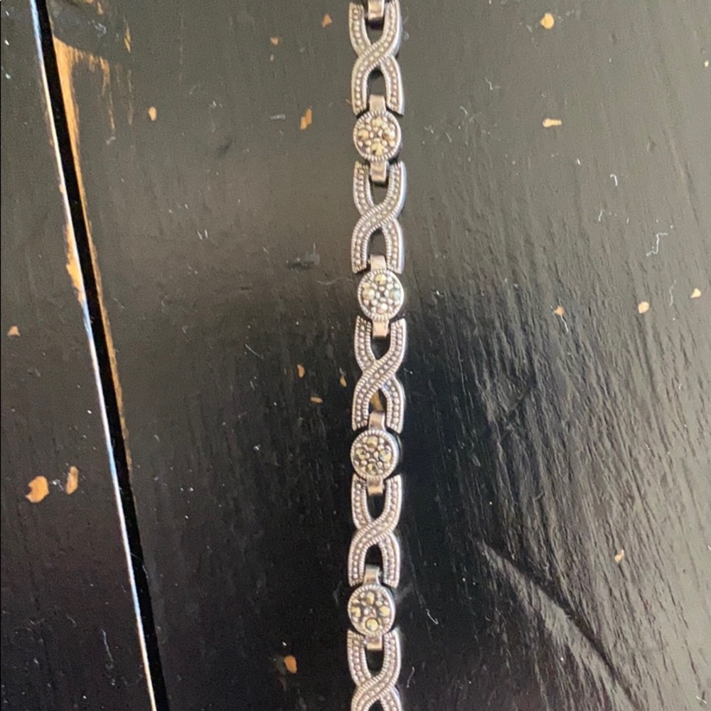 silver braided bracelet